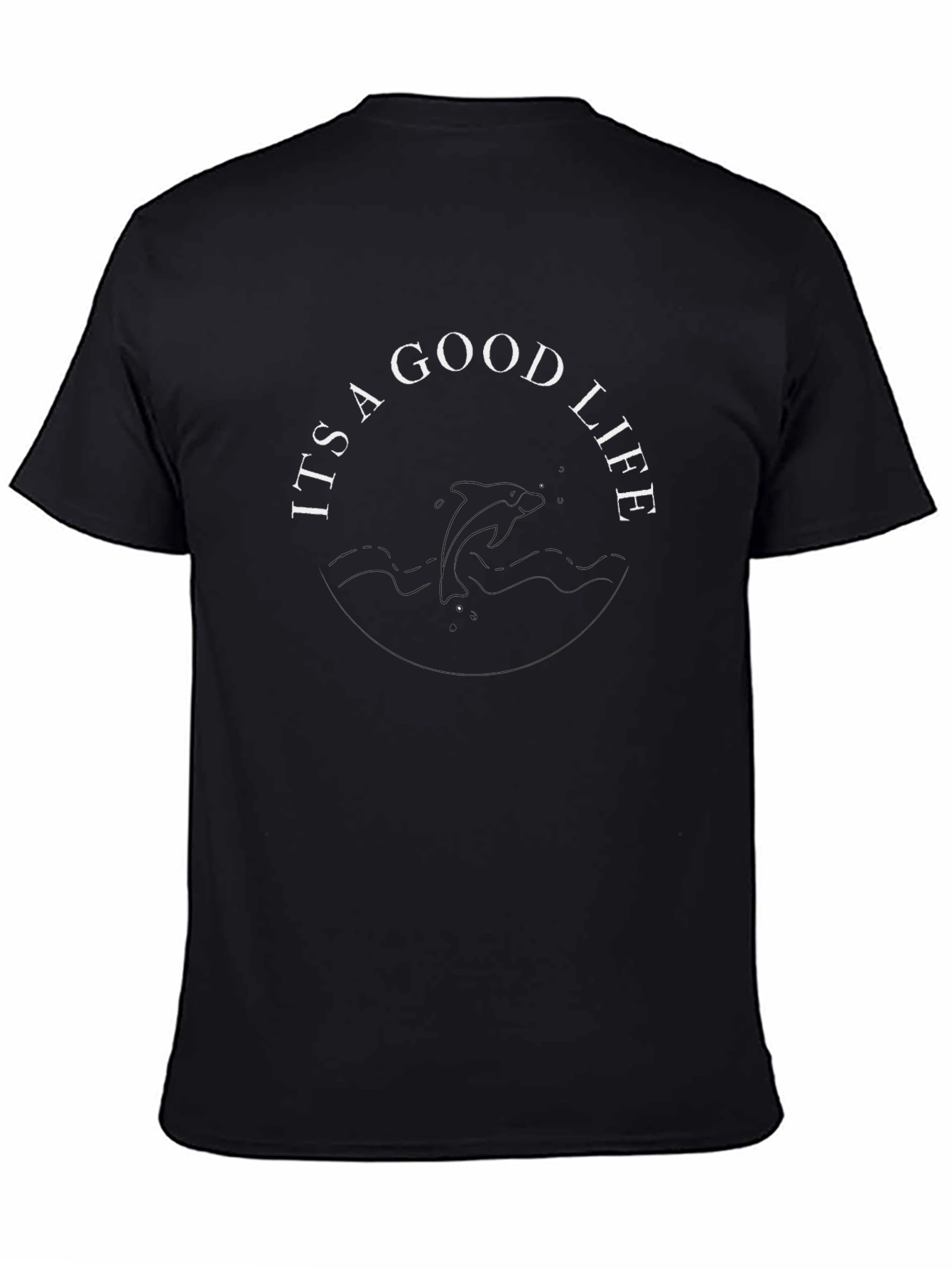 Its a Good Life Dolphin Graphic Tee - Black