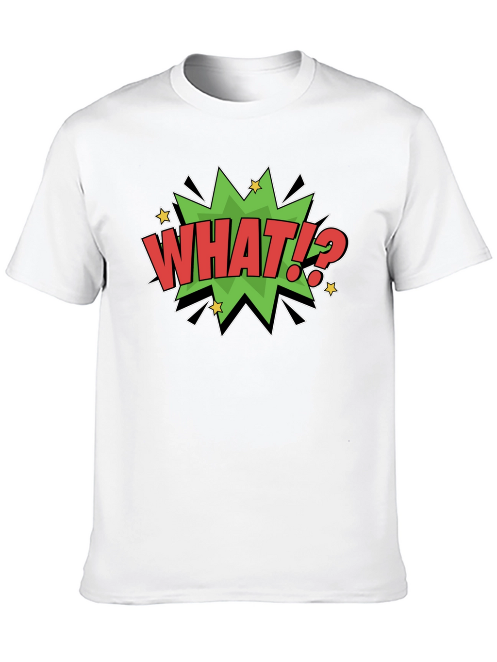 What!? Comic Style Graphic T-Shirt