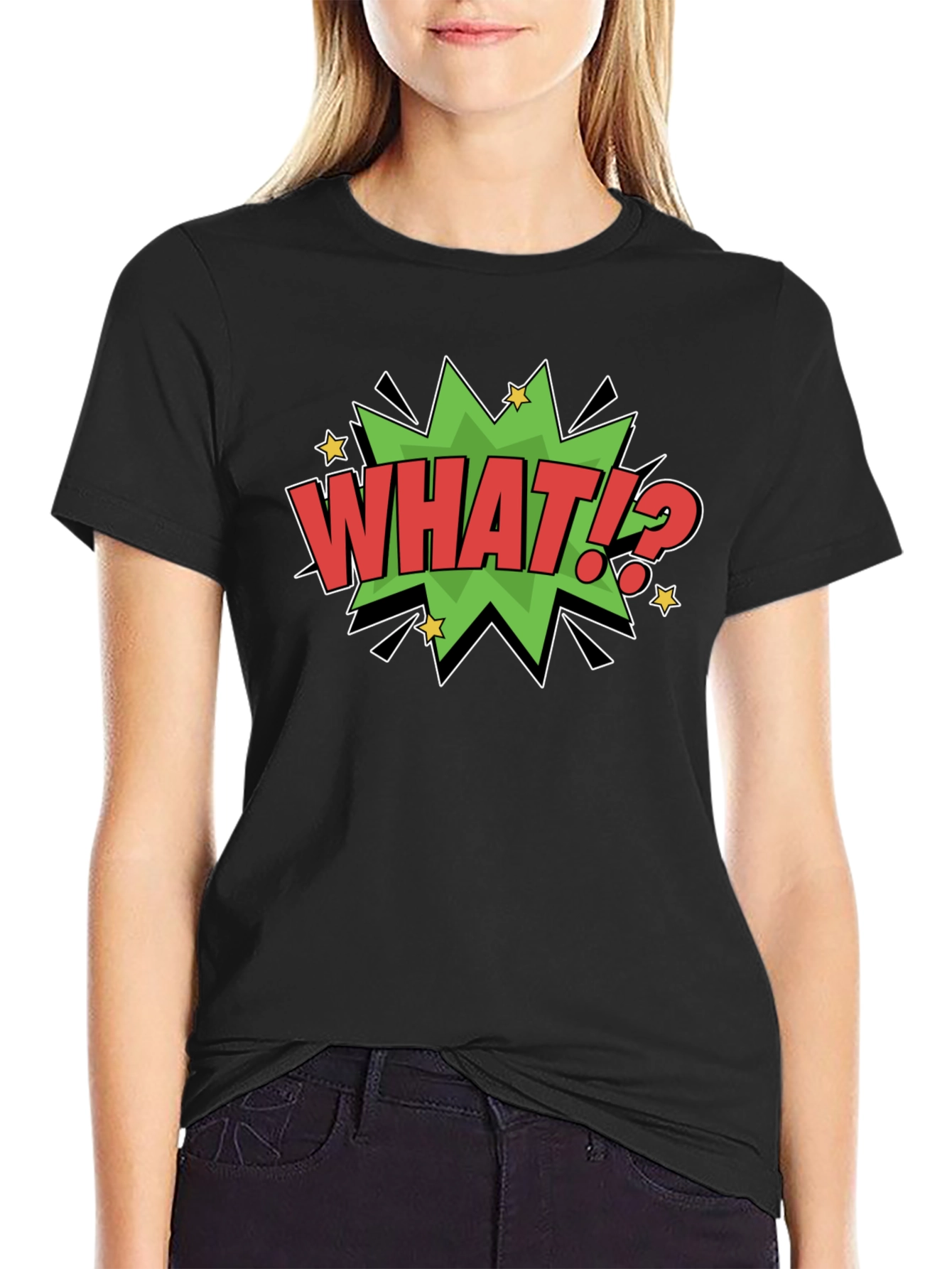 What!? Comic Style Graphic T-Shirt