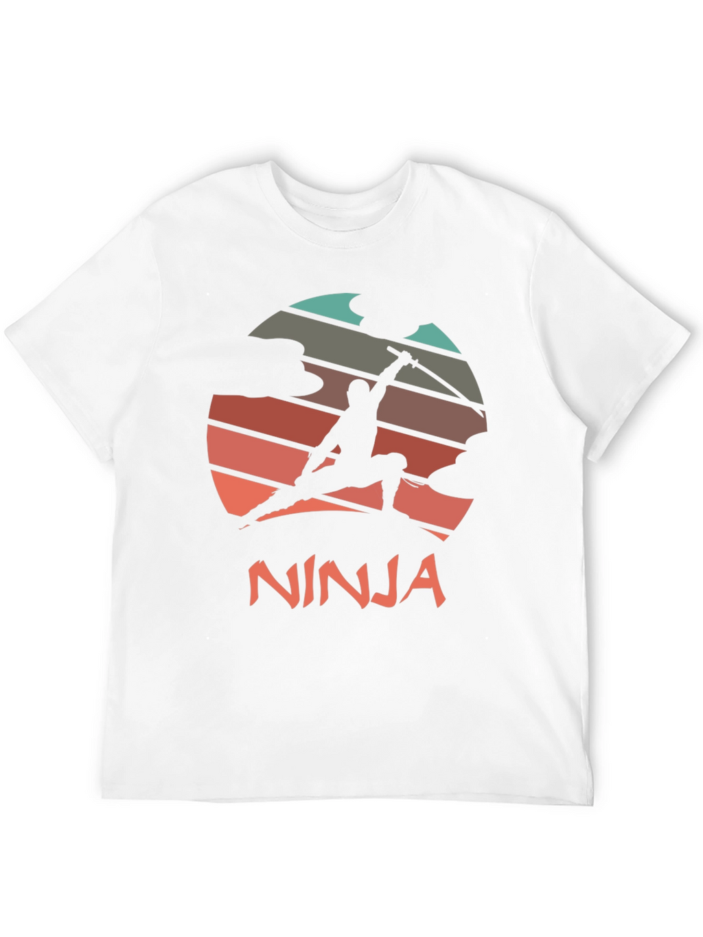 Ninja Sunset Graphic Tee - Martial Arts Style