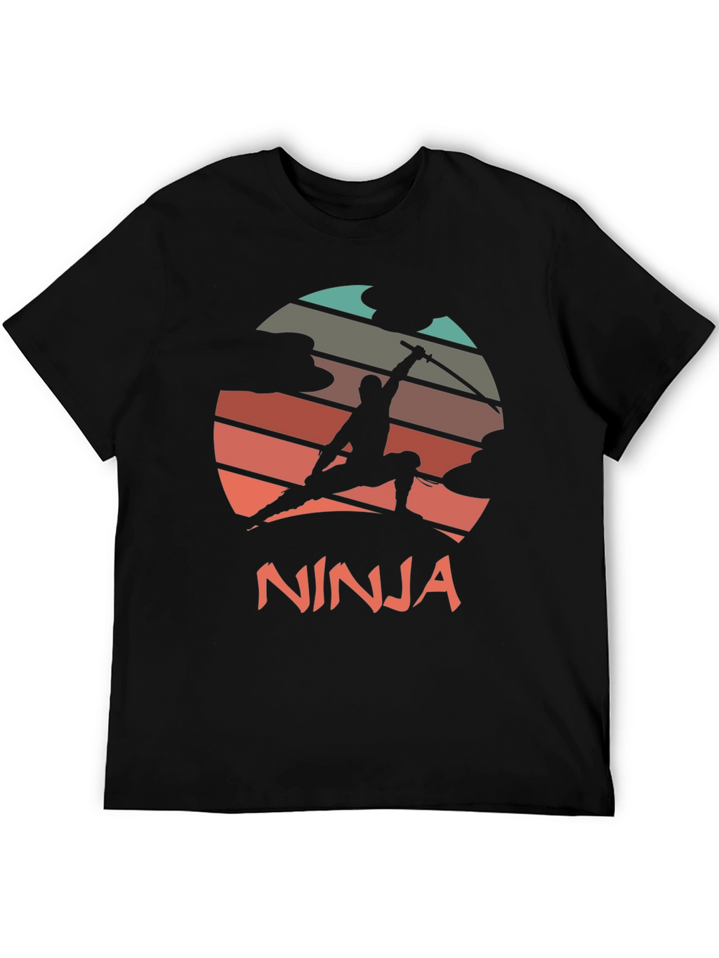 Ninja Sunset Graphic Tee - Martial Arts Style