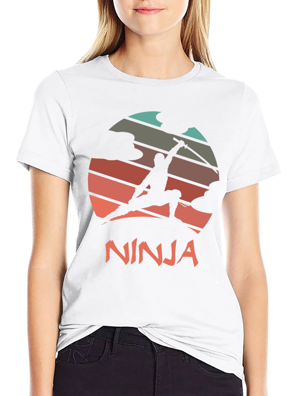 Ninja Sunset Graphic Tee - Martial Arts Style