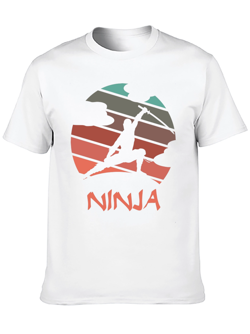 Ninja Sunset Graphic Tee - Martial Arts Style