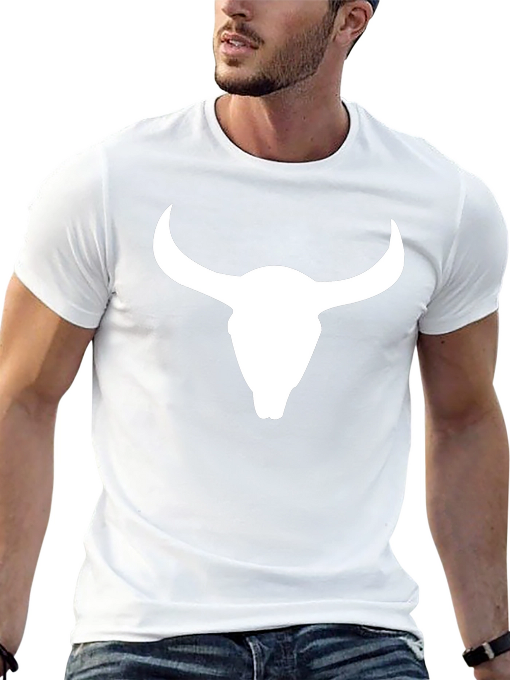 Bull Skull Graphic Tee - Classic Comfort