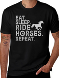 Eat Sleep Ride Horses Repeat T-Shirt