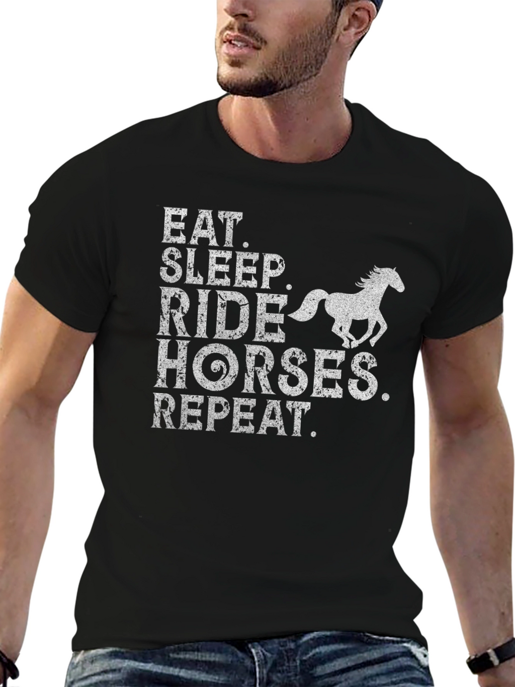 Eat Sleep Ride Horses Repeat T-Shirt