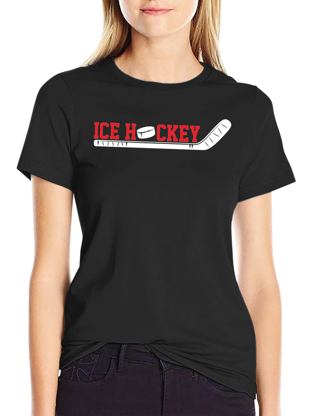 Ice Hockey Graphic T-Shirt - Sporty Casual Tee