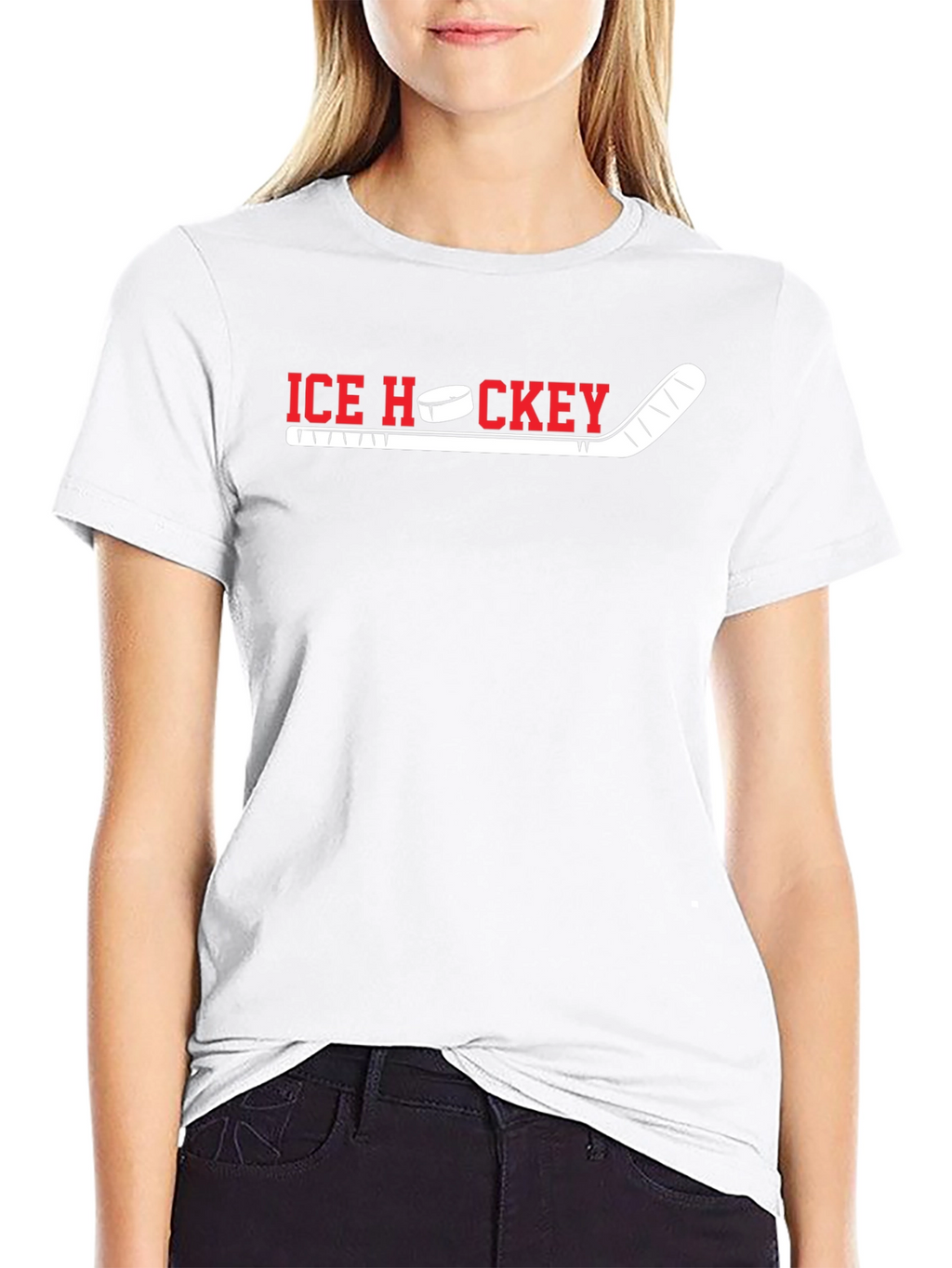 Ice Hockey Graphic T-Shirt - Sporty Casual Tee