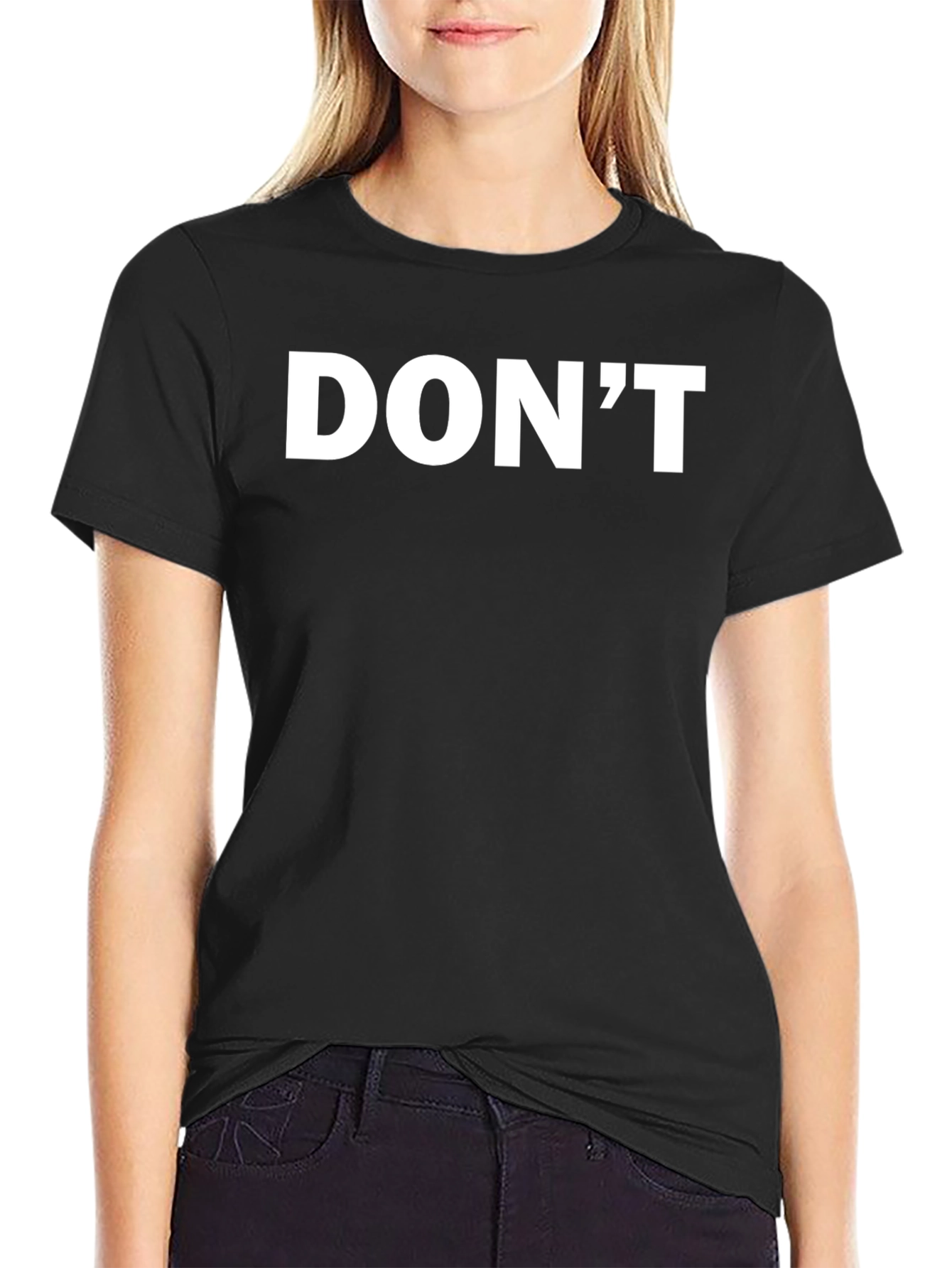 Mens Black T-Shirt - Dont Slogan