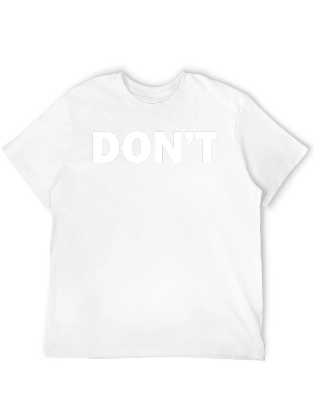Mens Black T-Shirt - Dont Slogan