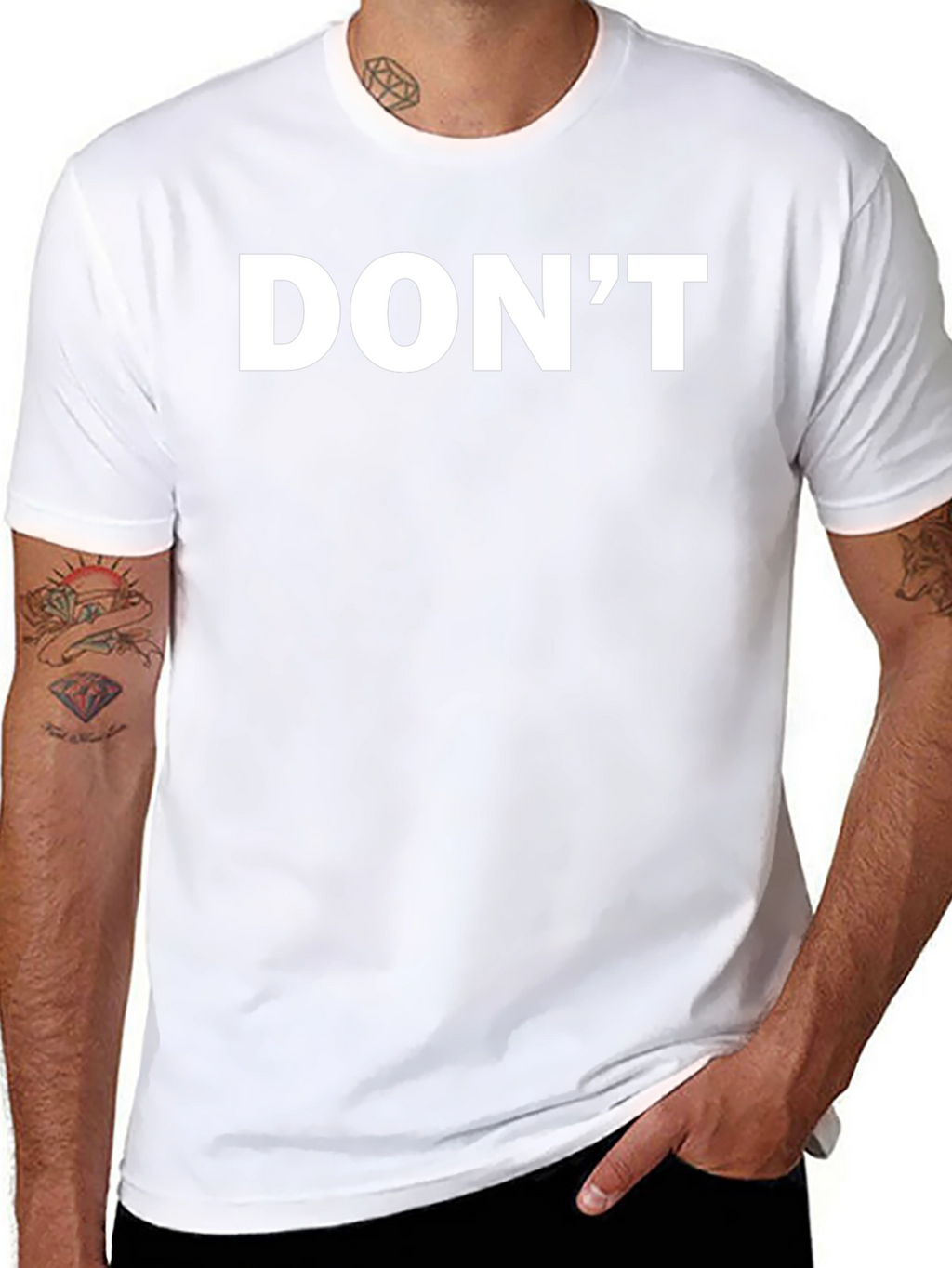 Mens Black T-Shirt - Dont Slogan