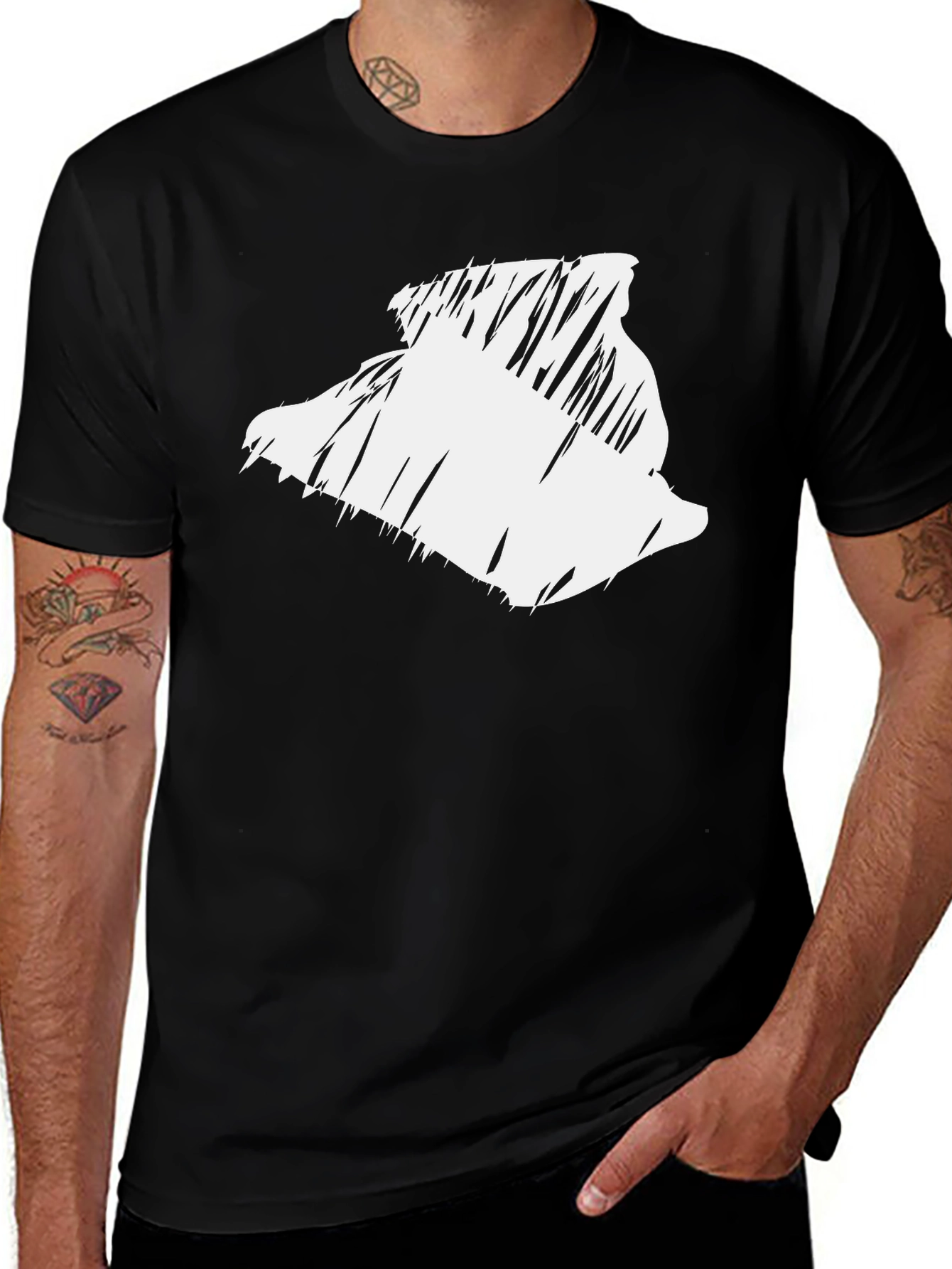 Abstract Graphic Print T-Shirt - Modern Casual Tee