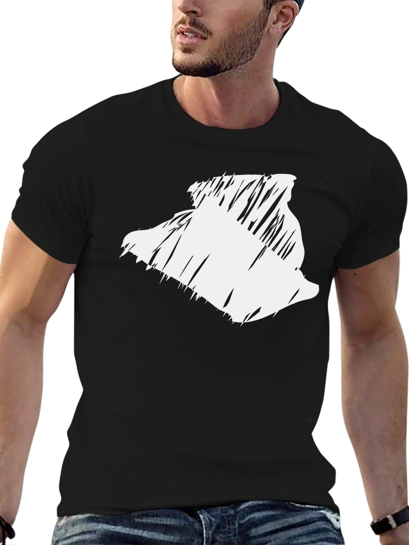 Abstract Graphic Print T-Shirt - Modern Casual Tee