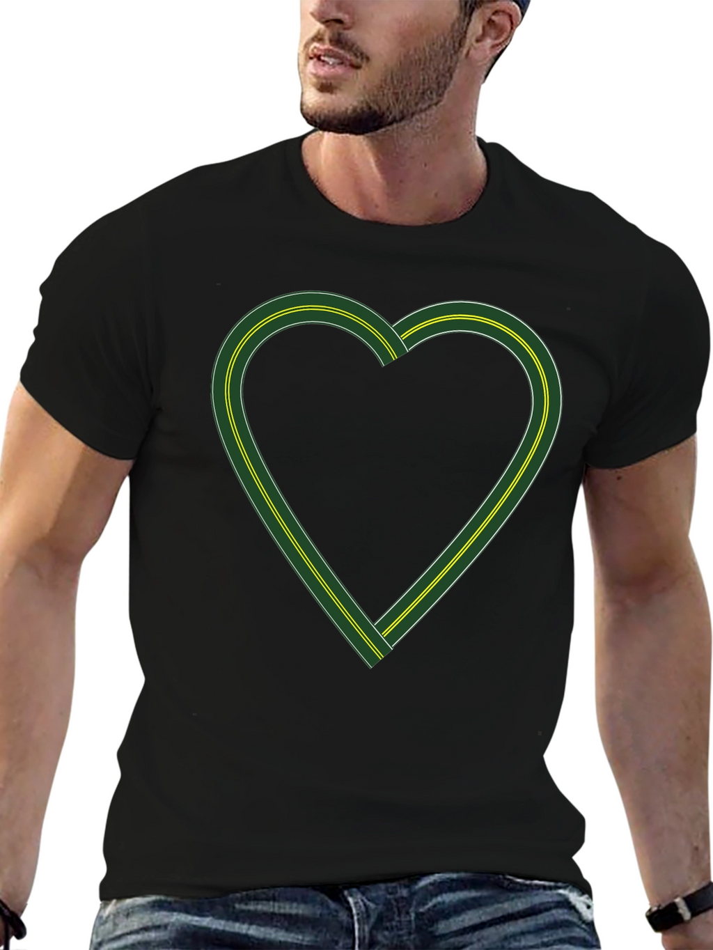 Heart Road Graphic Tee - Black Cotton Blend