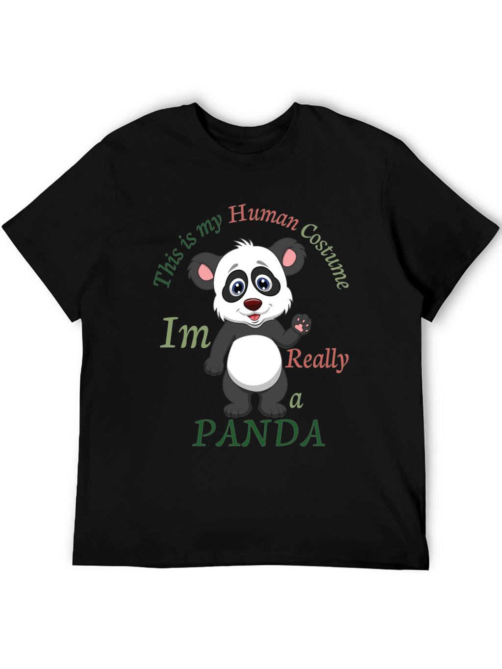 Human Costume Panda T-Shirt - Funny Graphic Tee