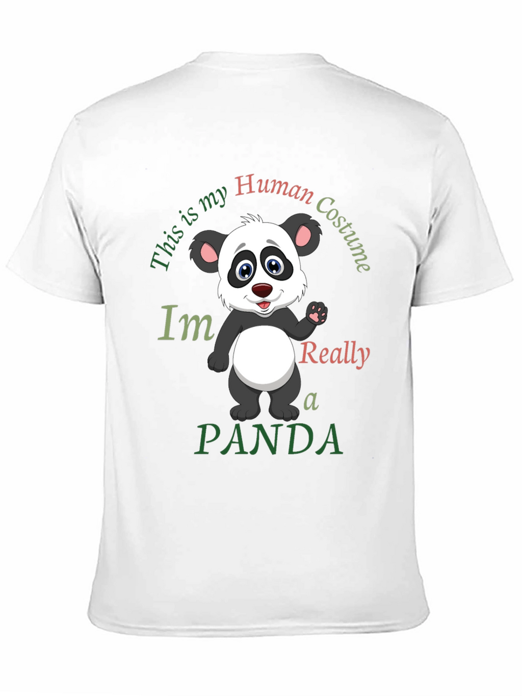 Human Costume Panda T-Shirt - Funny Graphic Tee