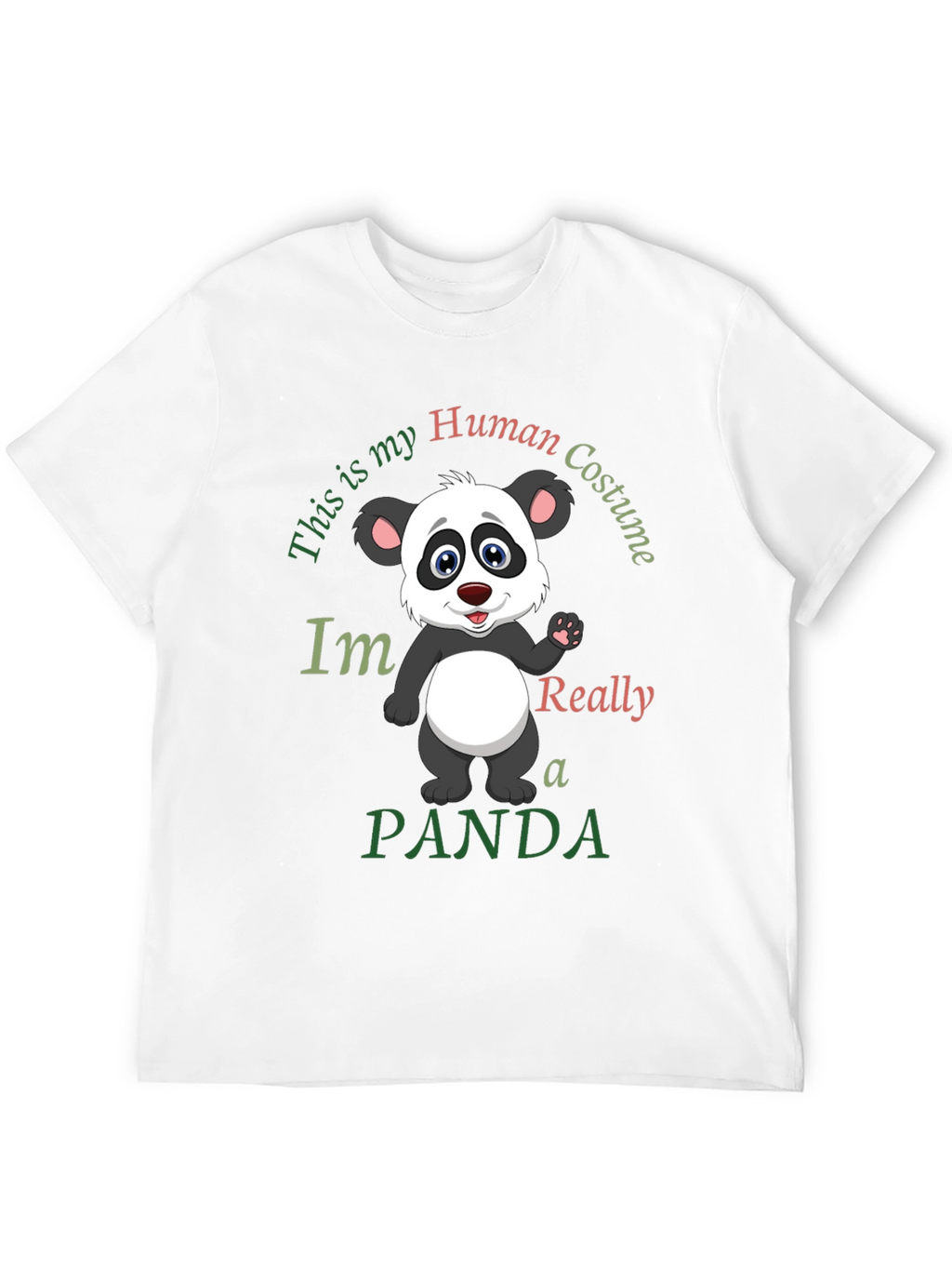 Human Costume Panda T-Shirt - Funny Graphic Tee