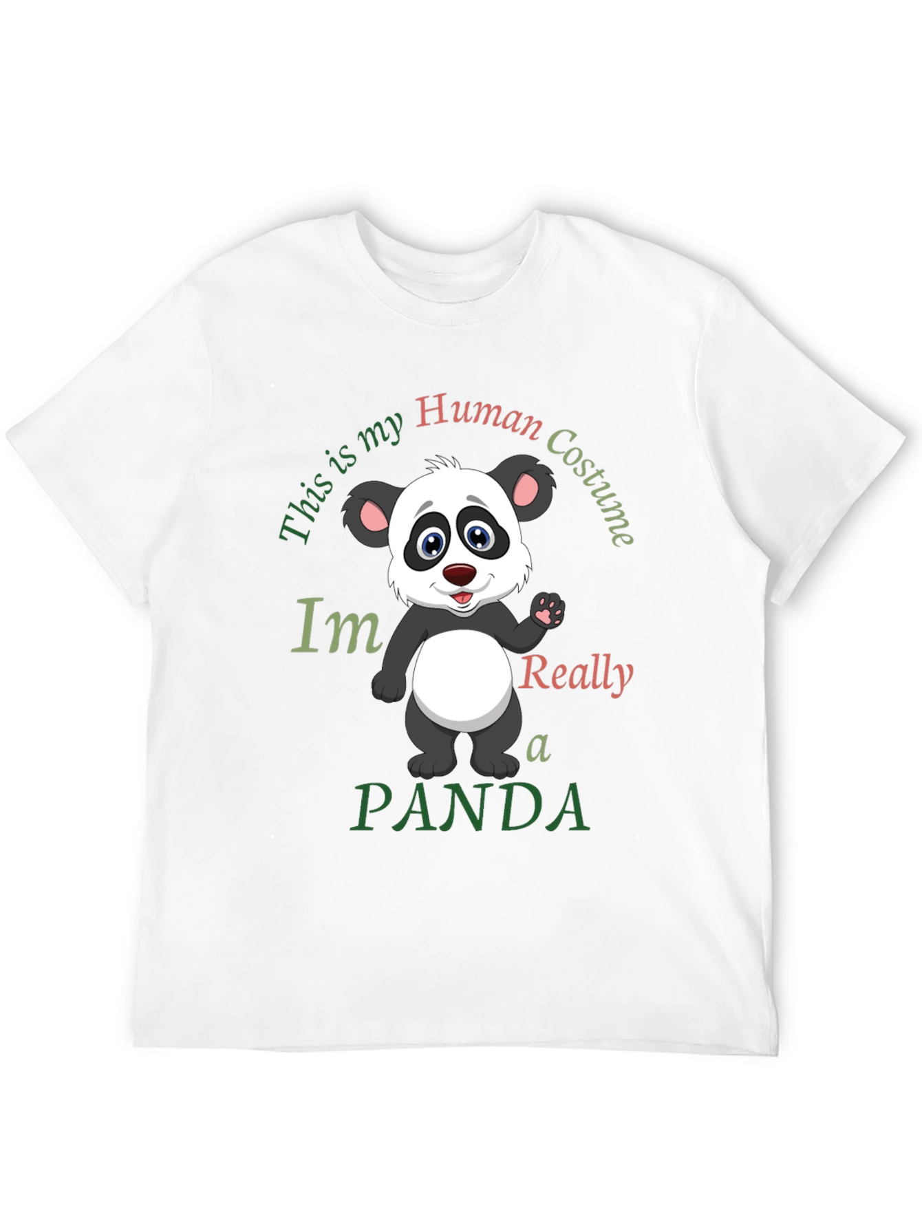 Human Costume Panda T-Shirt - Funny Graphic Tee