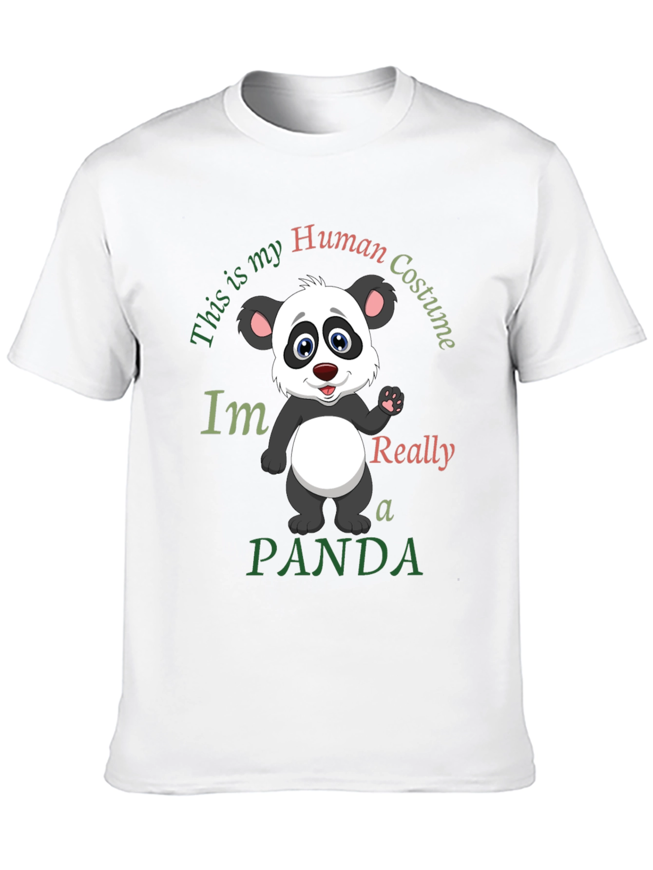 Human Costume Panda T-Shirt - Funny Graphic Tee
