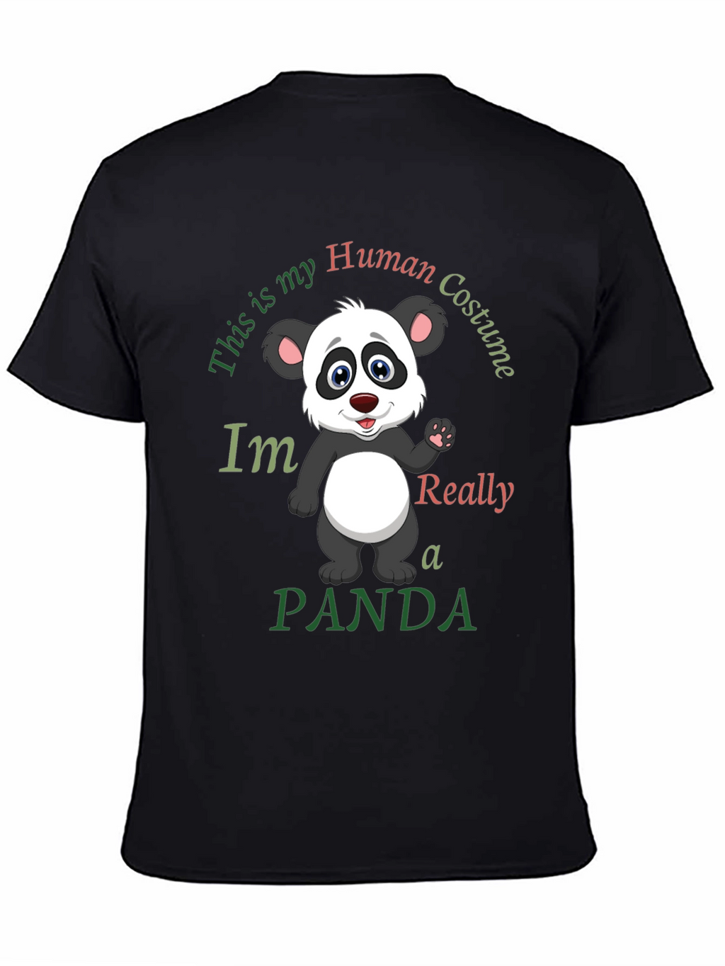 Human Costume Panda T-Shirt - Funny Graphic Tee