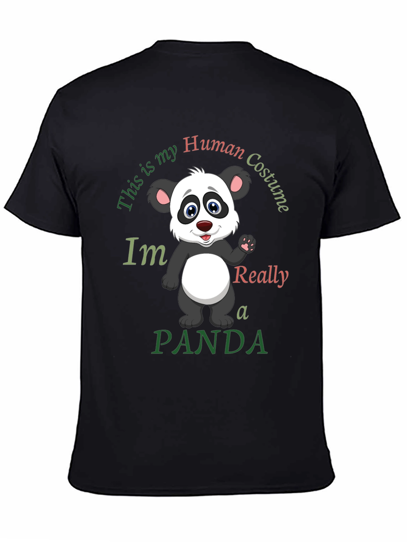 Human Costume Panda T-Shirt - Funny Graphic Tee