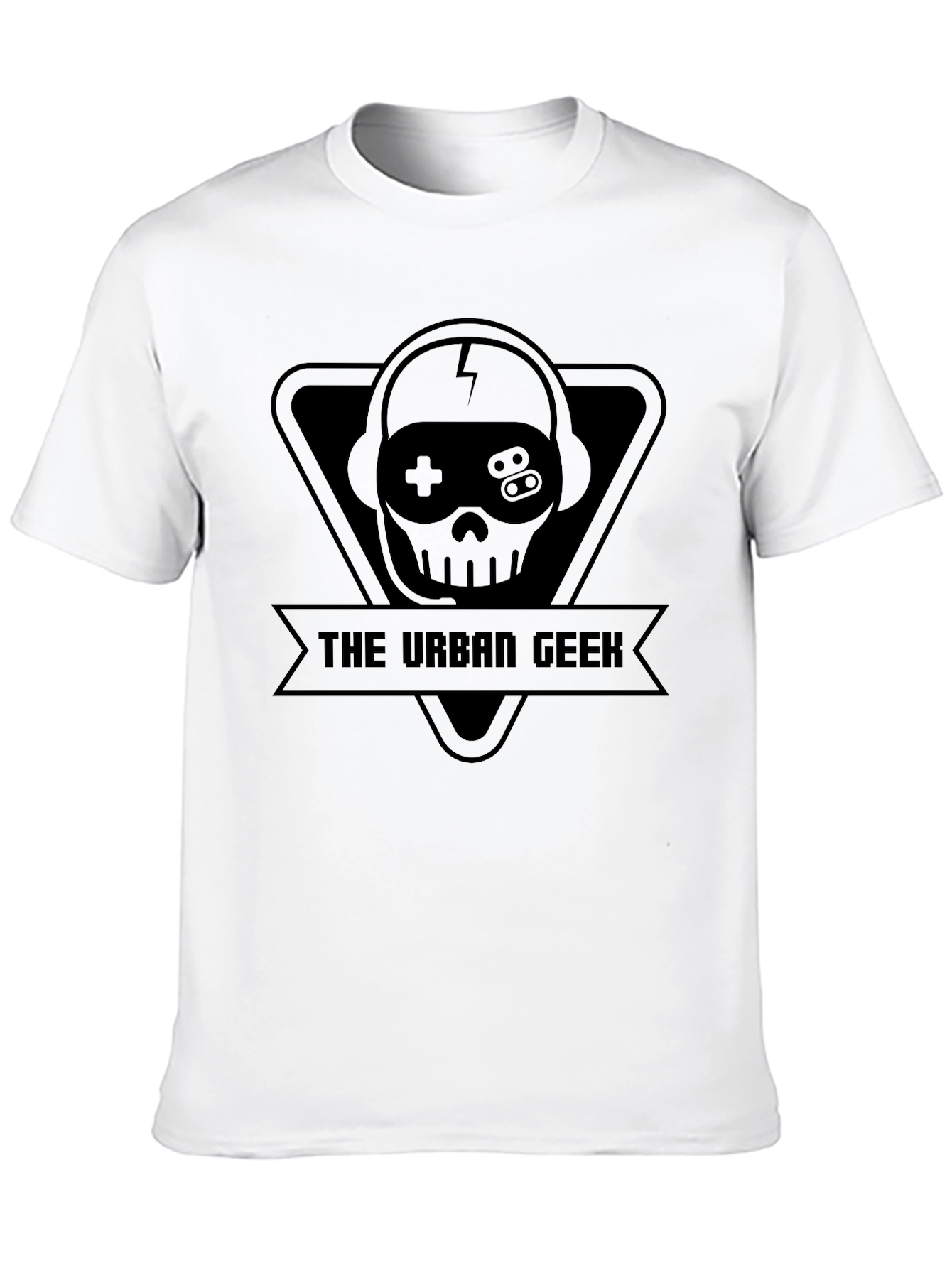 The Urban Geek T-Shirt - Skull & Headphones Design