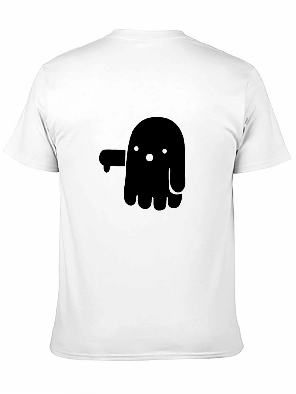 Funny Ghost Graphic Tee - Soft Black Cotton Shirt