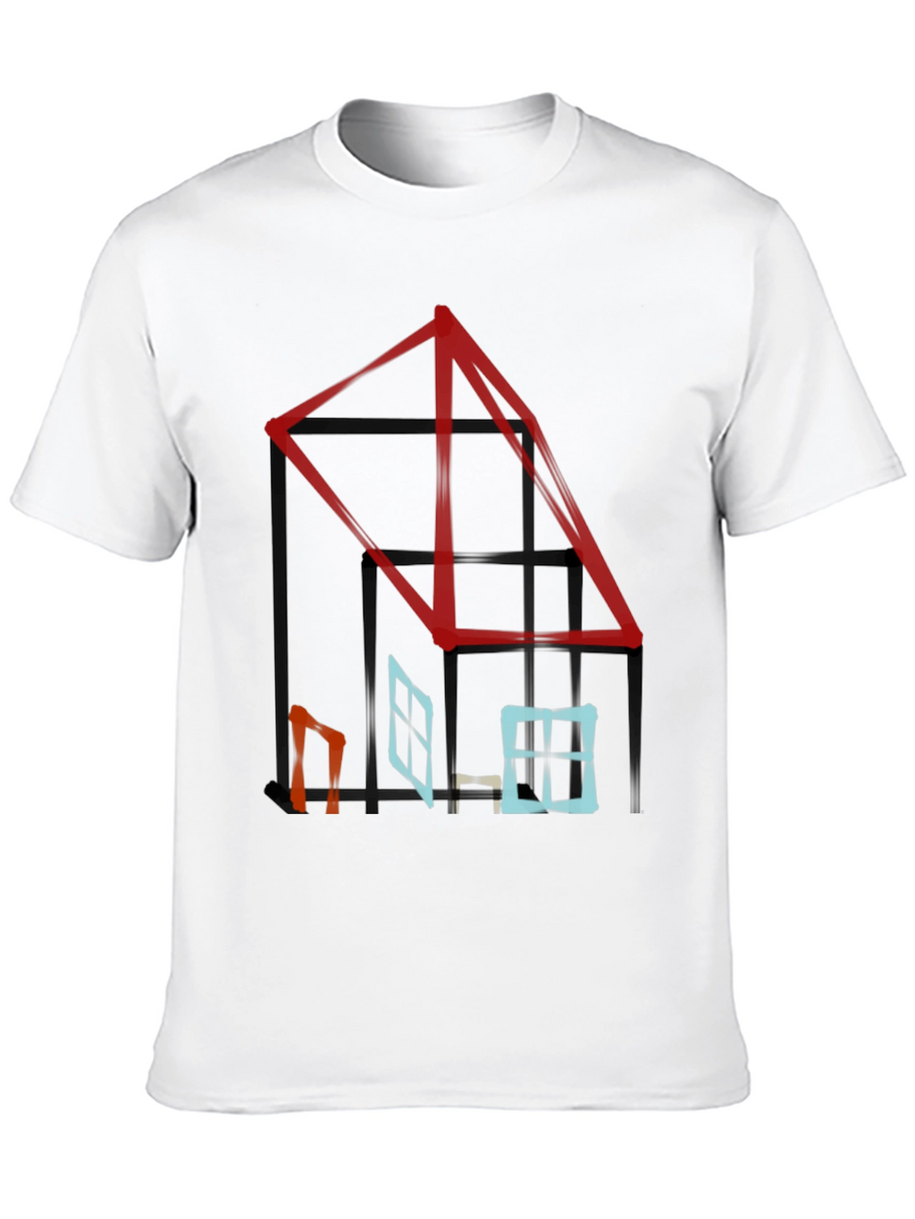 Abstract House Graphic Tee - Modern Style