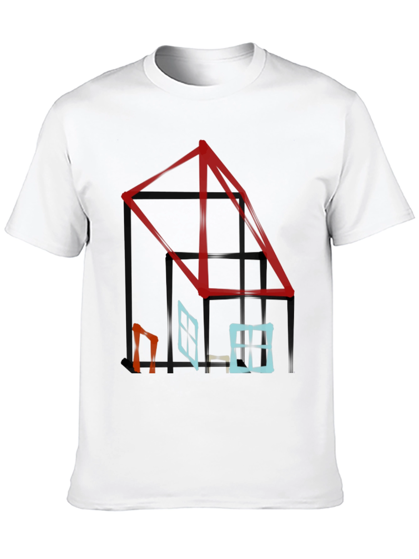 Abstract House Graphic Tee - Modern Style