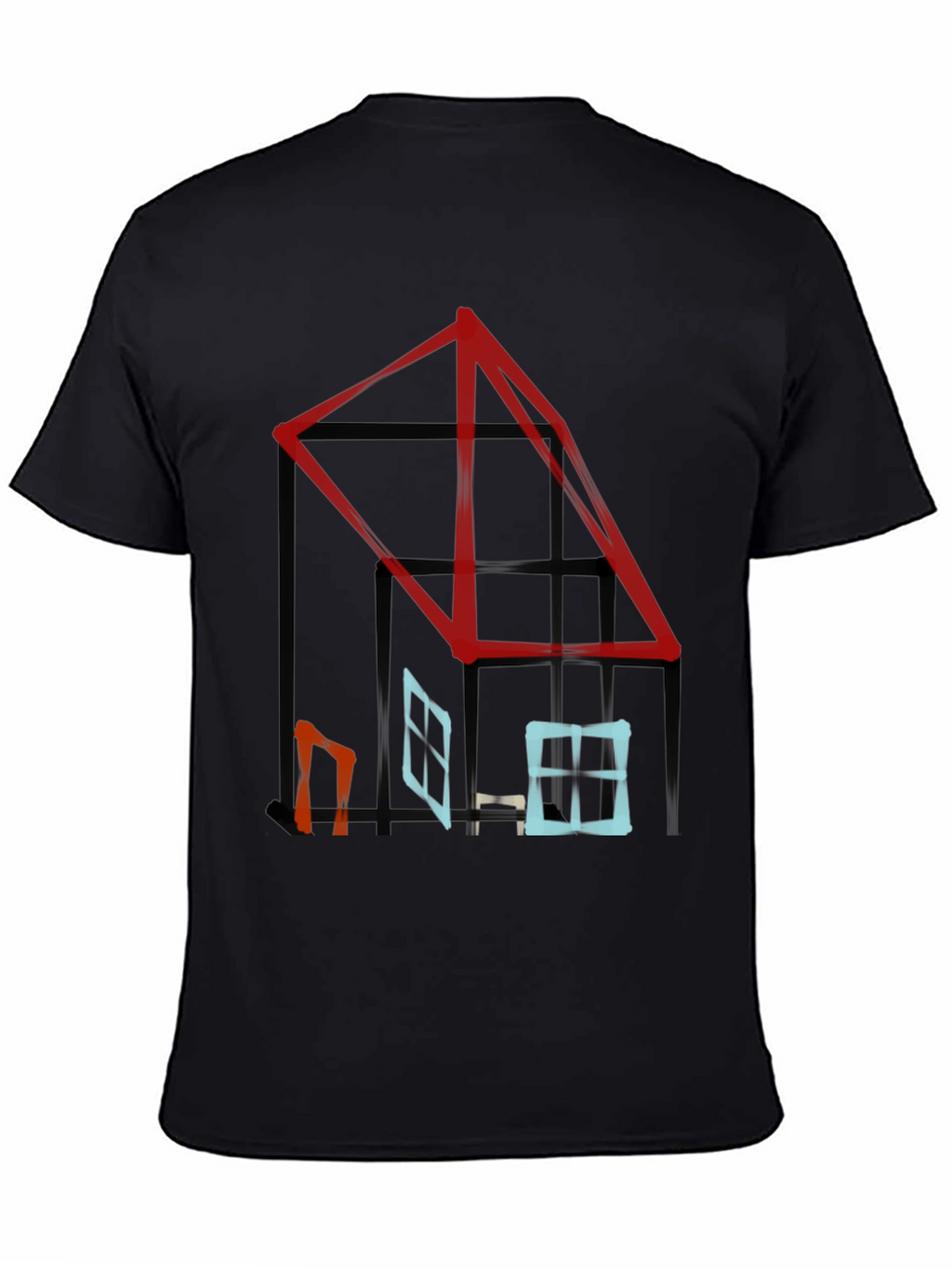 Abstract House Graphic Tee - Modern Style