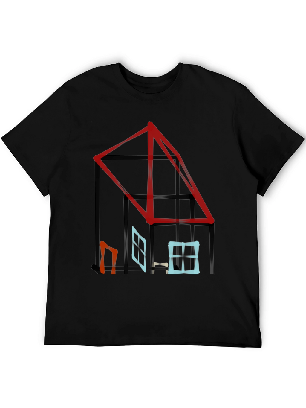 Abstract House Graphic Tee - Modern Style
