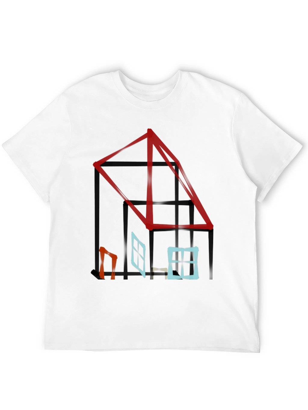 Abstract House Graphic Tee - Modern Style