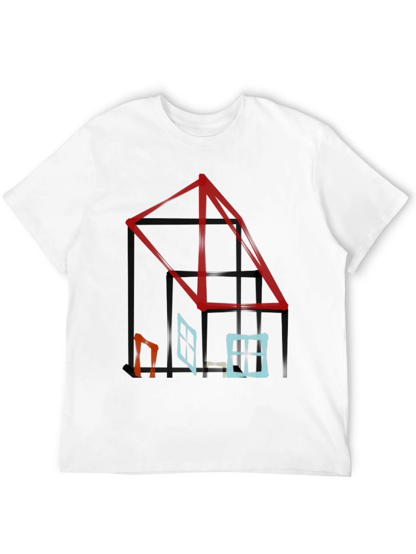 Abstract House Graphic Tee - Modern Style