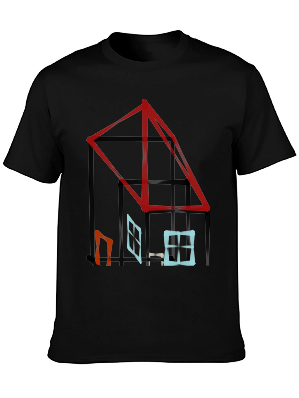 Abstract House Graphic Tee - Modern Style
