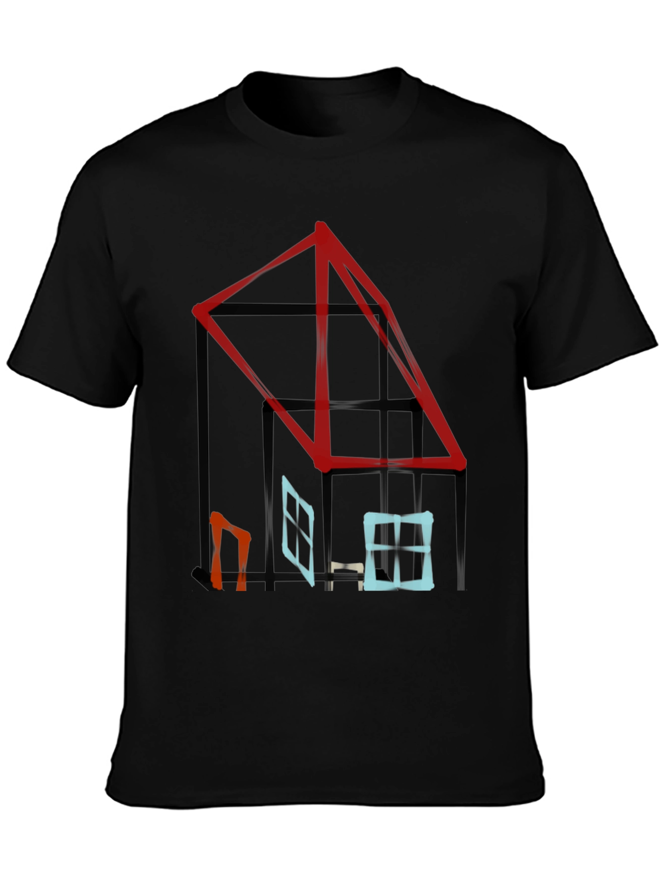 Abstract House Graphic Tee - Modern Style