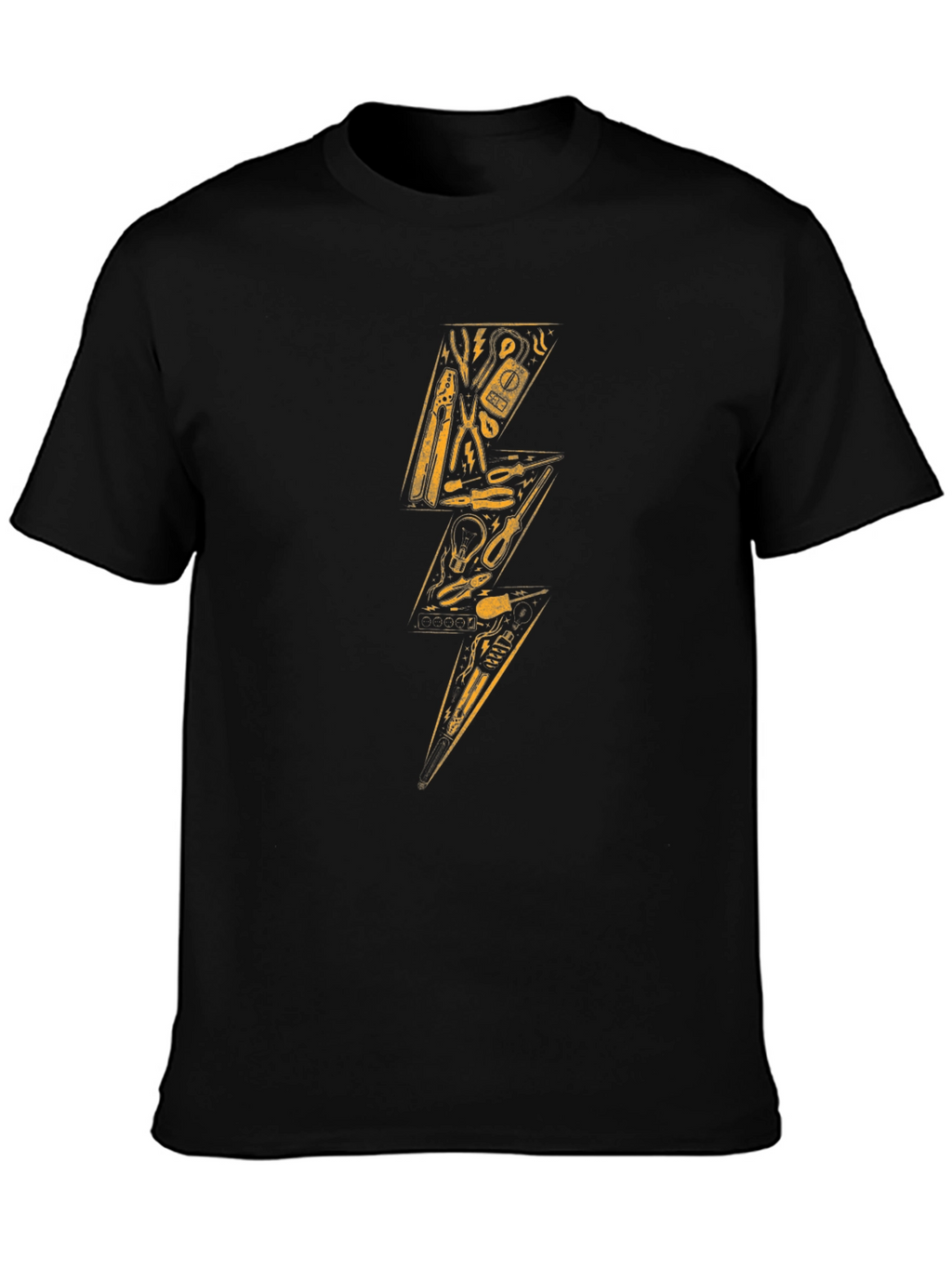 Electrician Tools Lightning Bolt Graphic T-Shirt