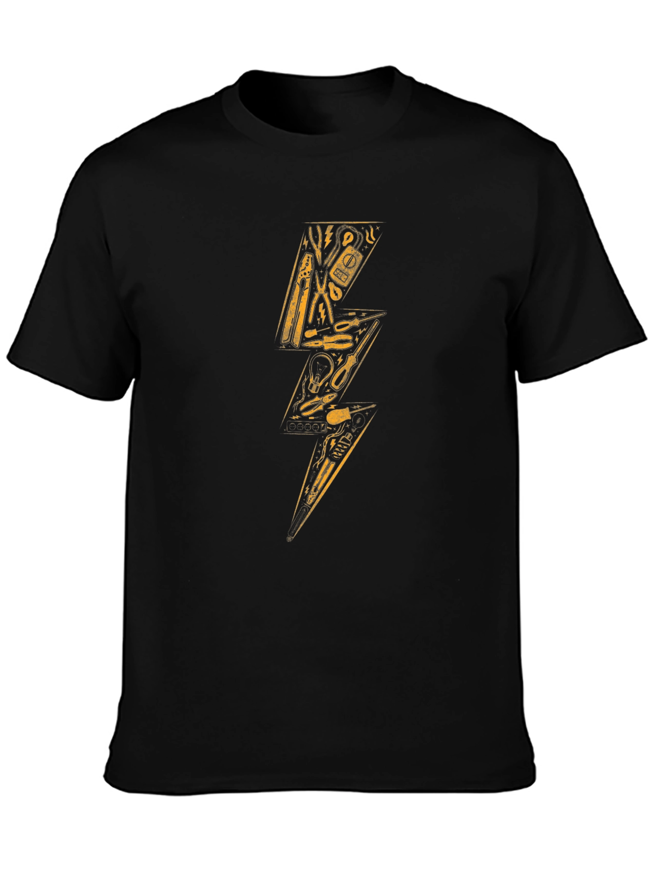Electrician Tools Lightning Bolt Graphic T-Shirt