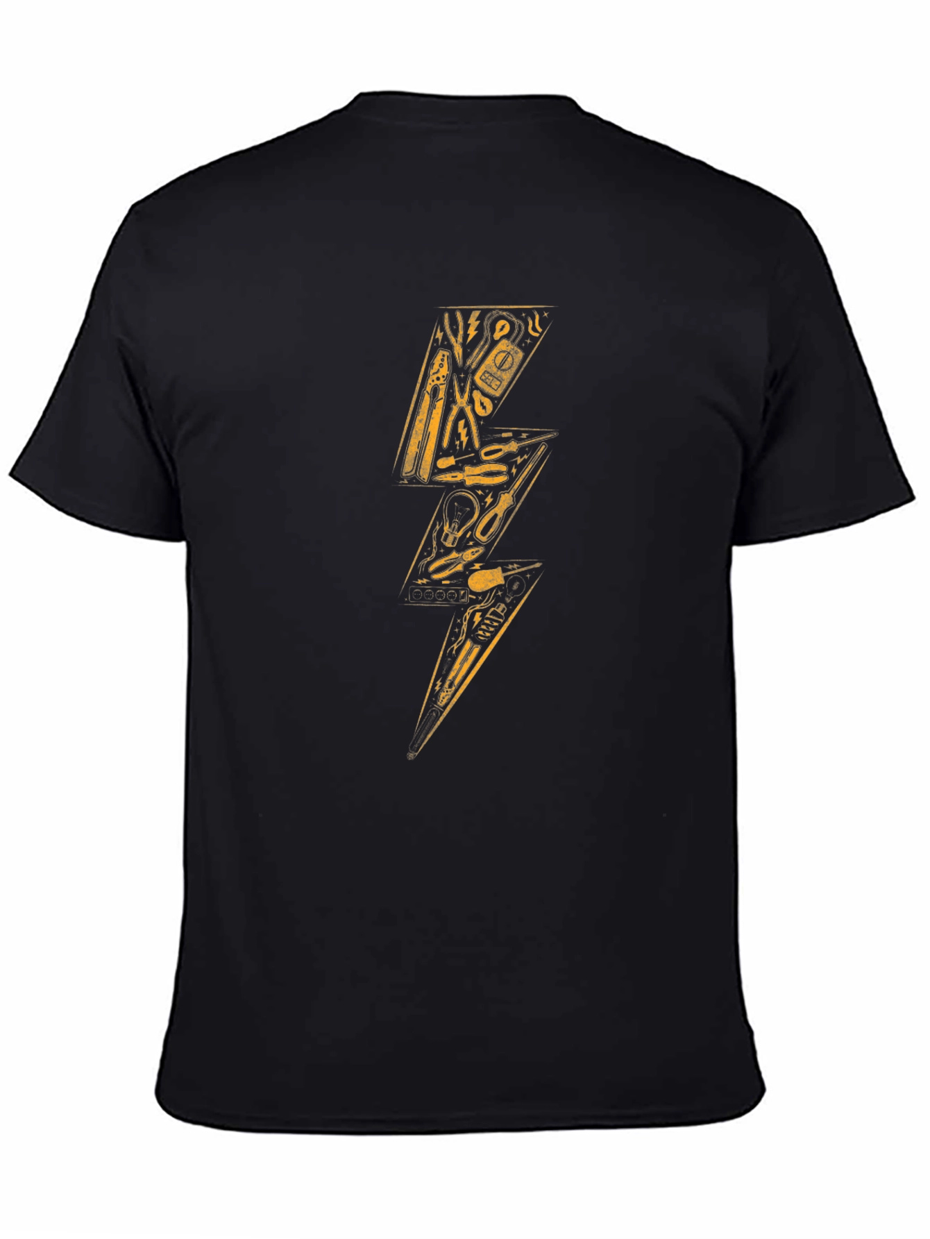 Electrician Tools Lightning Bolt Graphic T-Shirt