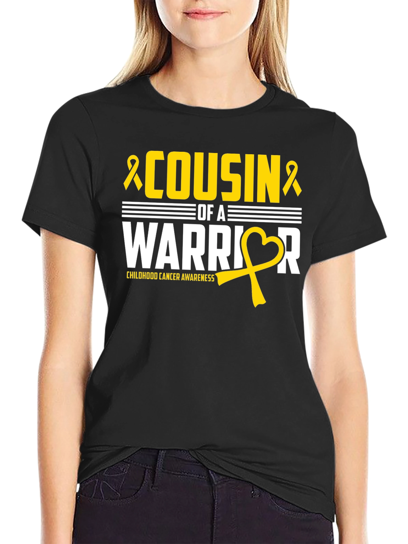 Cousin of a Warrior - Childhood Cancer Awareness T-Shirt