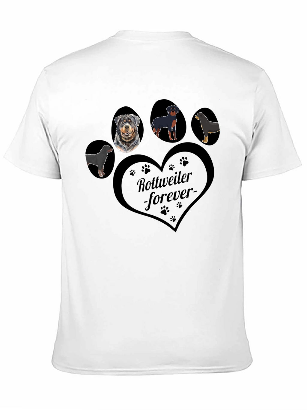 Rottweiler Forever Graphic T-Shirt - Black