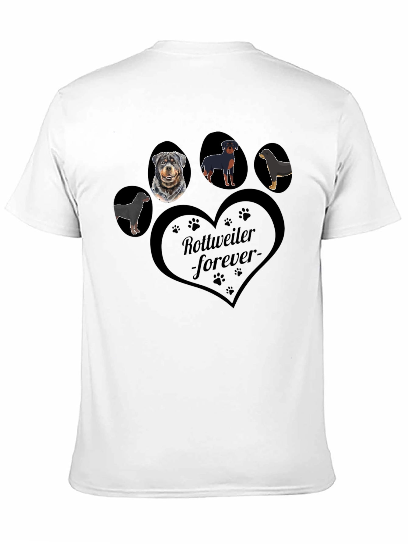 Rottweiler Forever Graphic T-Shirt - Black