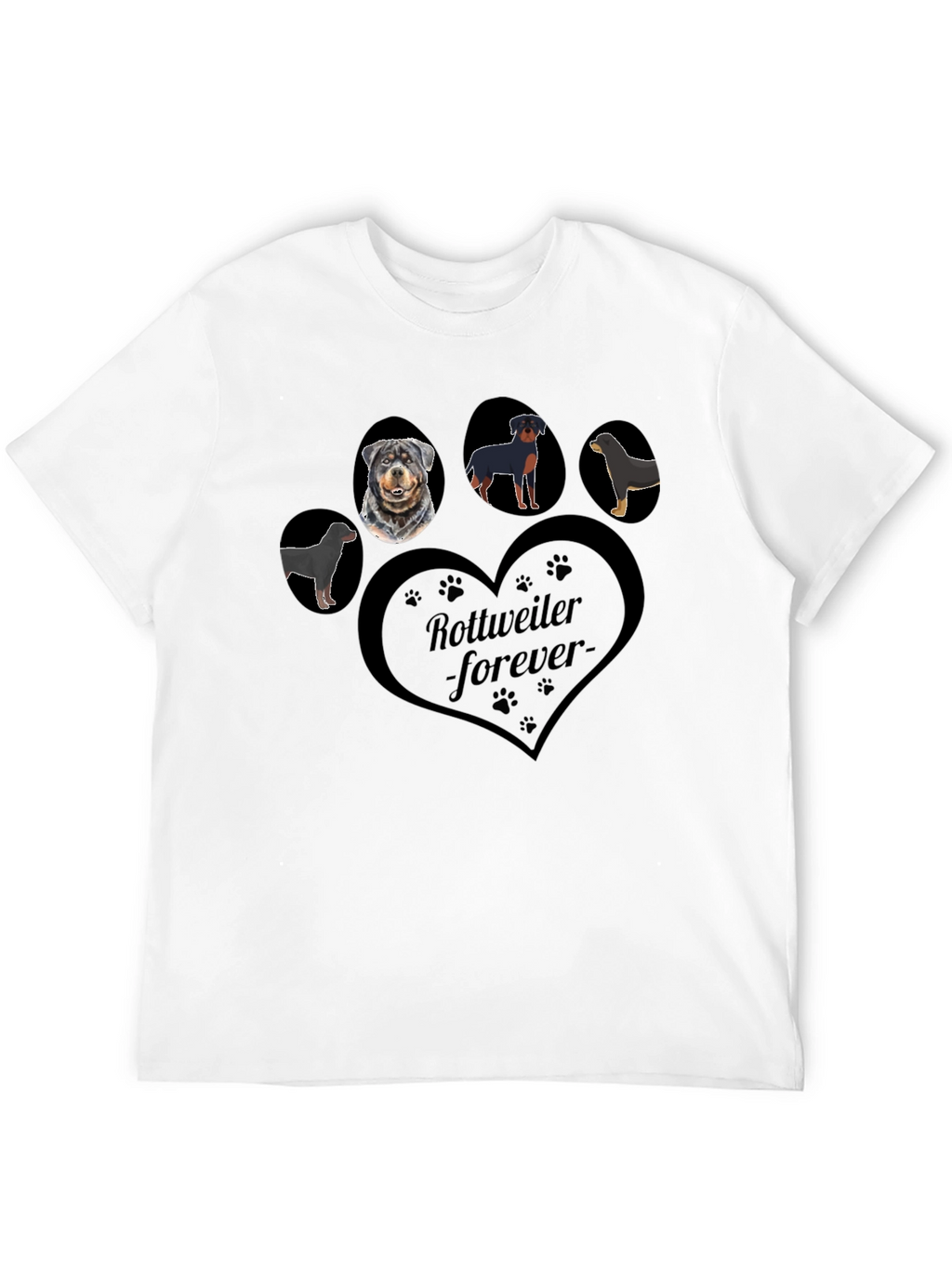 Rottweiler Forever Graphic T-Shirt - Black