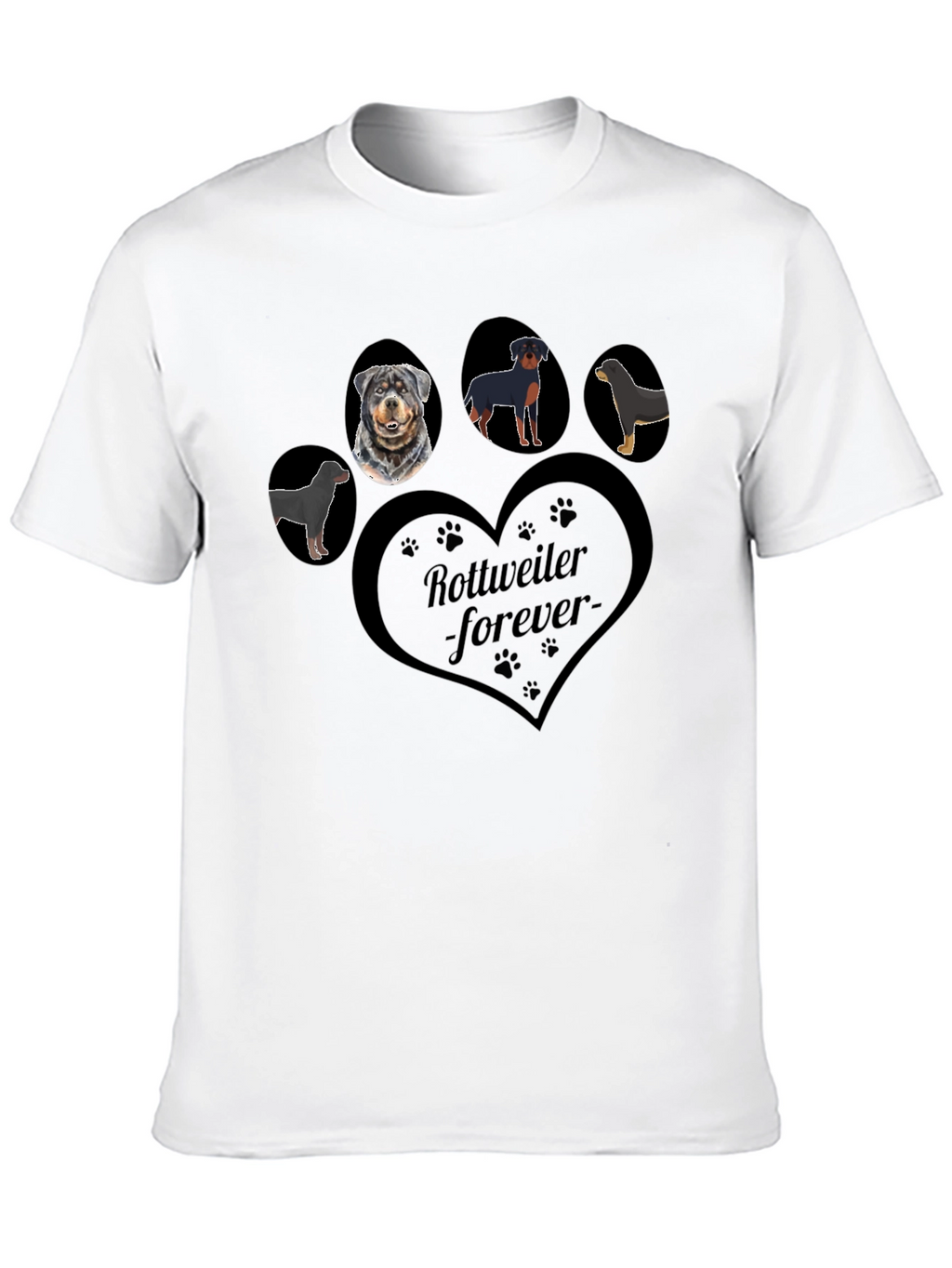 Rottweiler Forever Graphic T-Shirt - Black