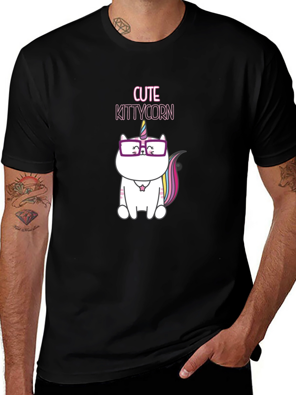Cute Kittycorn Graphic T-Shirt