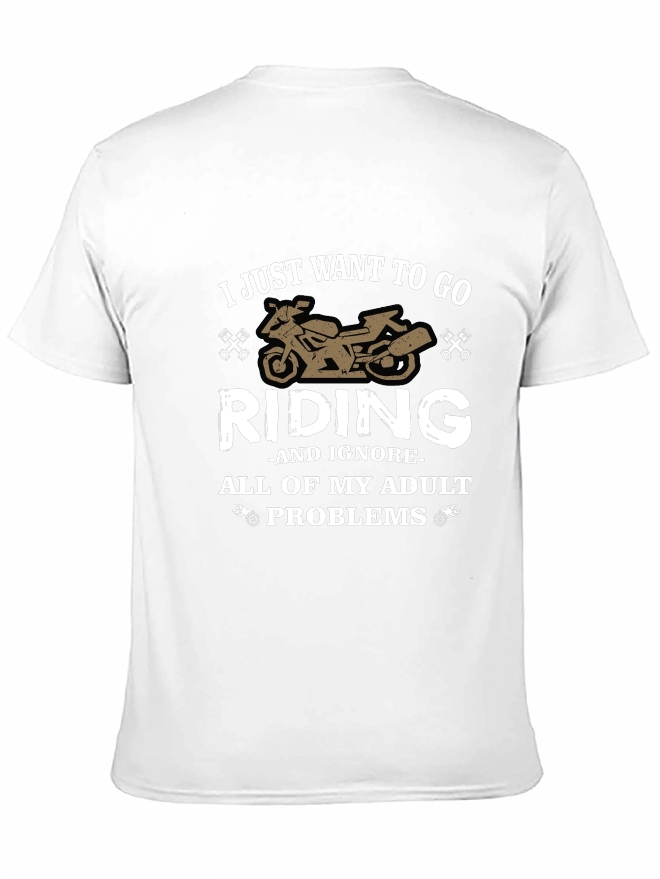 Riding T-Shirt: Adult Problems Motorcycle