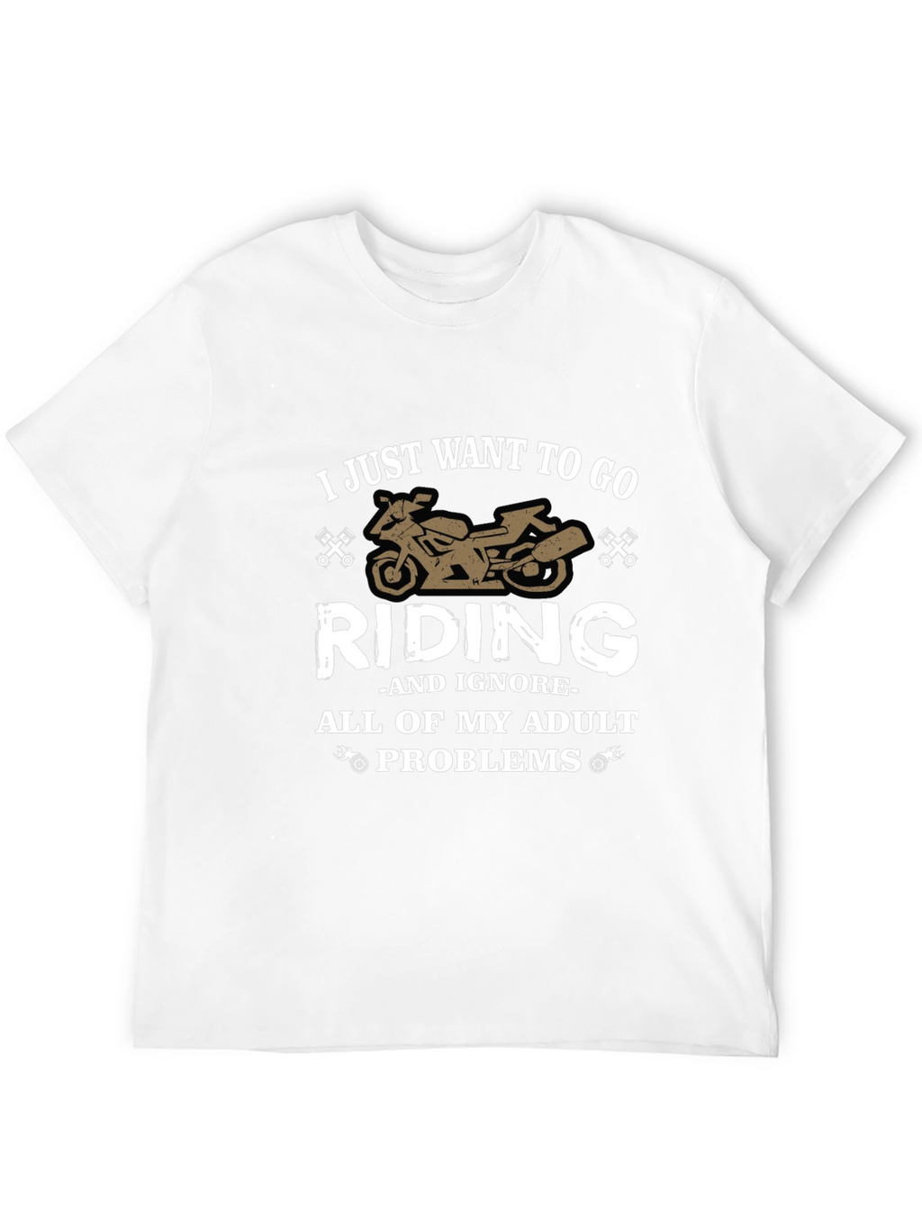 Riding T-Shirt: Adult Problems Motorcycle
