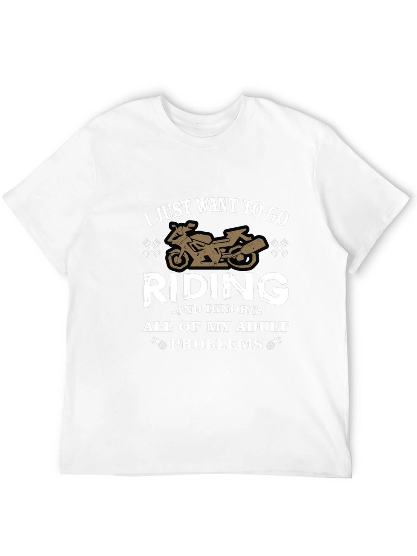 Riding T-Shirt: Adult Problems Motorcycle