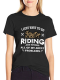 Riding T-Shirt: Adult Problems Motorcycle