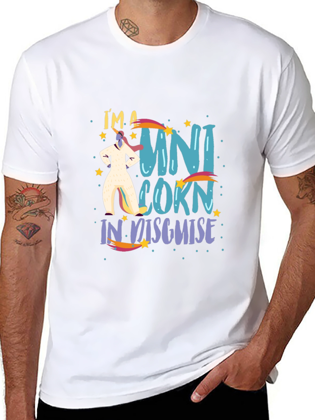 Im a Unicorn in Disguise Black T-Shirt