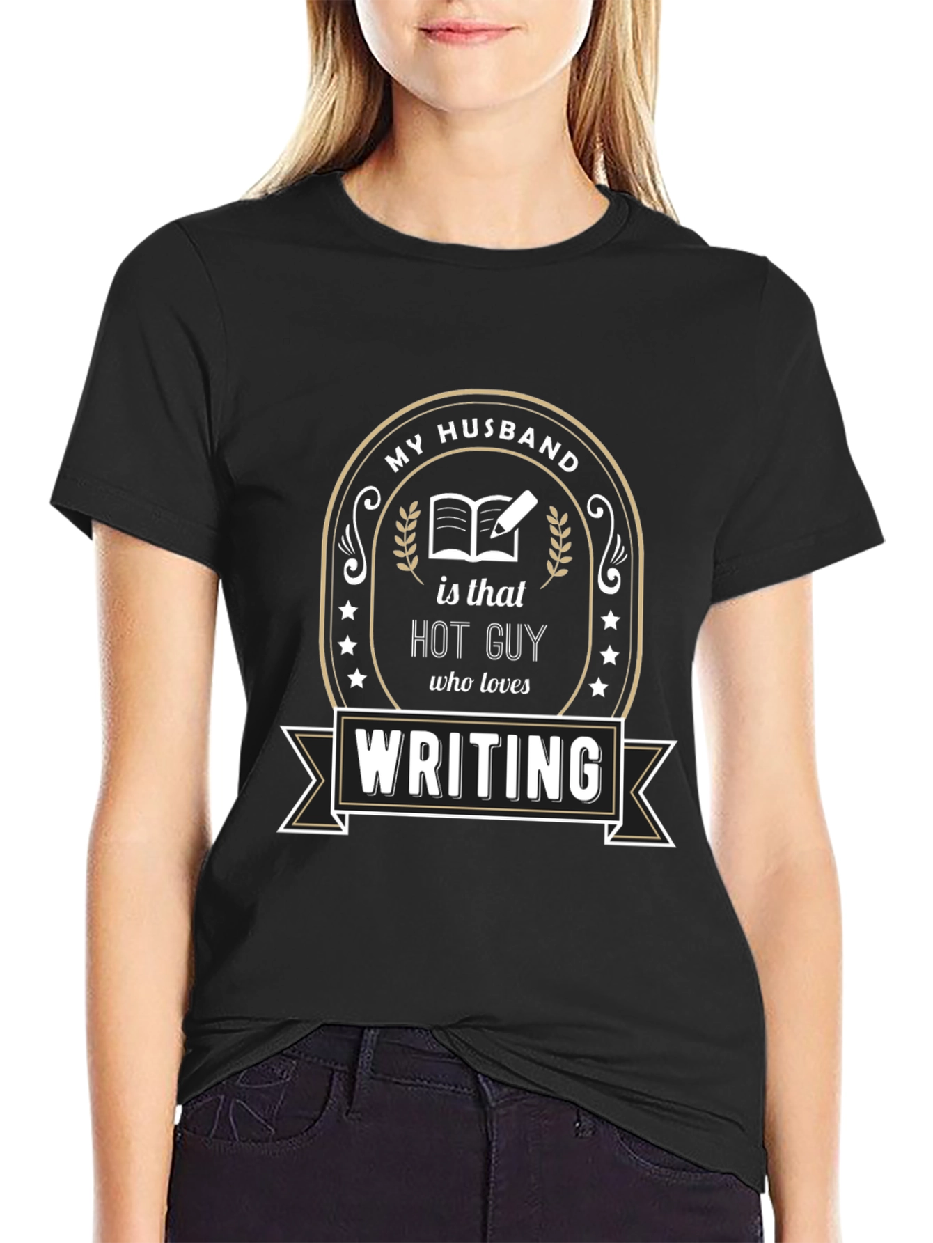 My Husband Hot Guy Writing T-Shirt